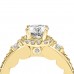 1.20 ct Ladies Round Cut Diamond Semi Mounting Engagement Ring in 14 kt Yellow Gold